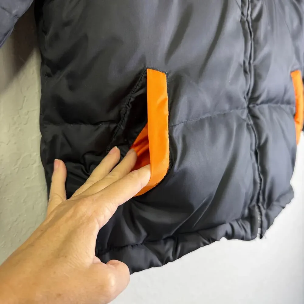 HARLEY-DAVIDSON Coat Kids‎ 6 Vintage Down Filled Puffer Embroidered Logo Shield